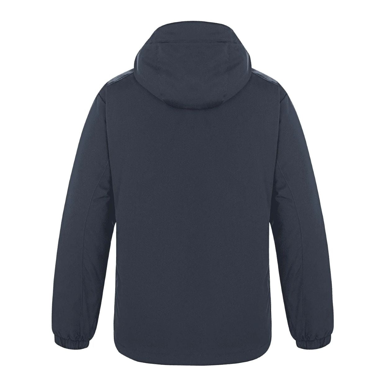 Navy softshell jacket on a white background