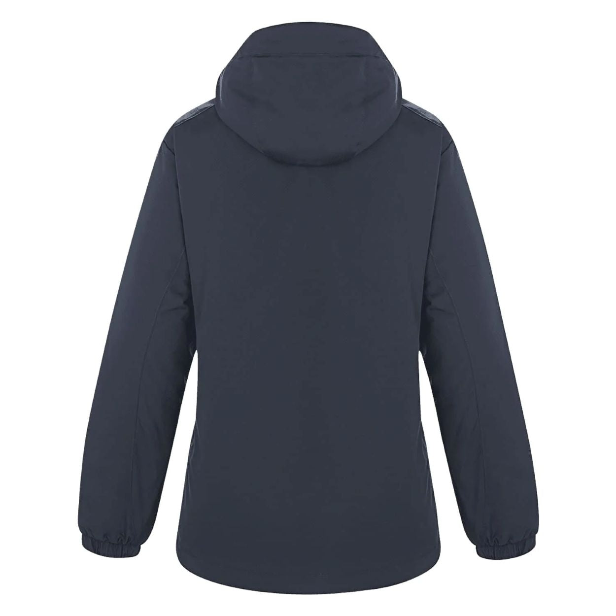 Navy softshell jacket on a white background