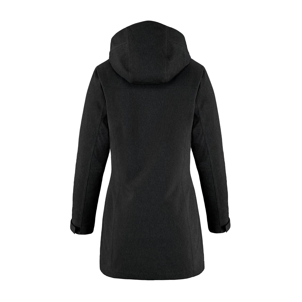 Black hybrid coat on a white background