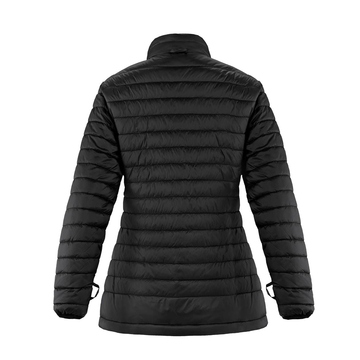 Black hybrid coat on a white background