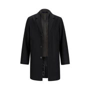 L06090 - Manteau Melton, « Regent », col amovible, unisexe