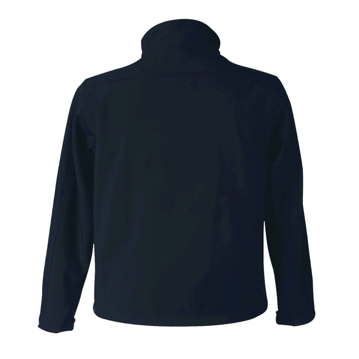 Navy softshell jacket on a white background