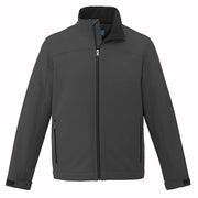 Gunmetal softshell jacket on a white background