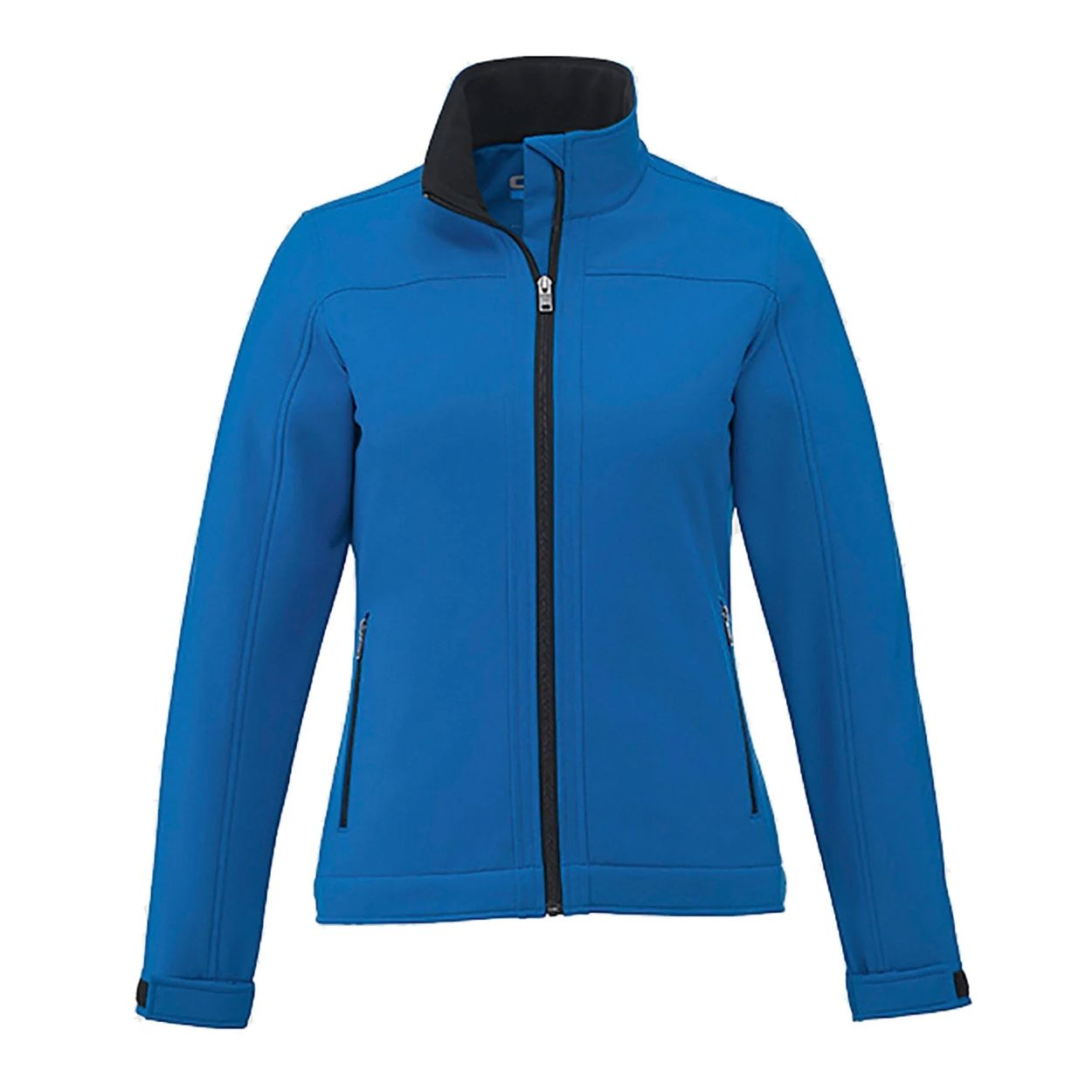 Cobalt softshell jacket on a white background
