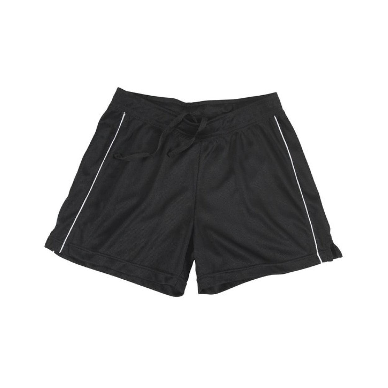 Black/white shorts on a white background