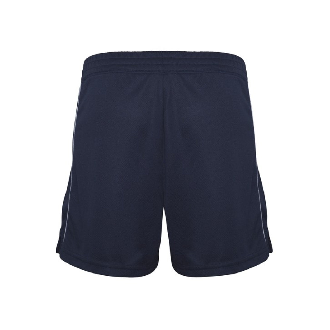 Navy/white shorts on a white background