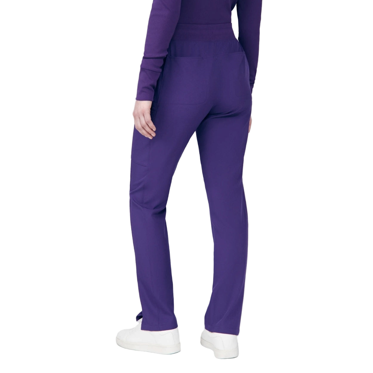 Grape scrub pants on a white background