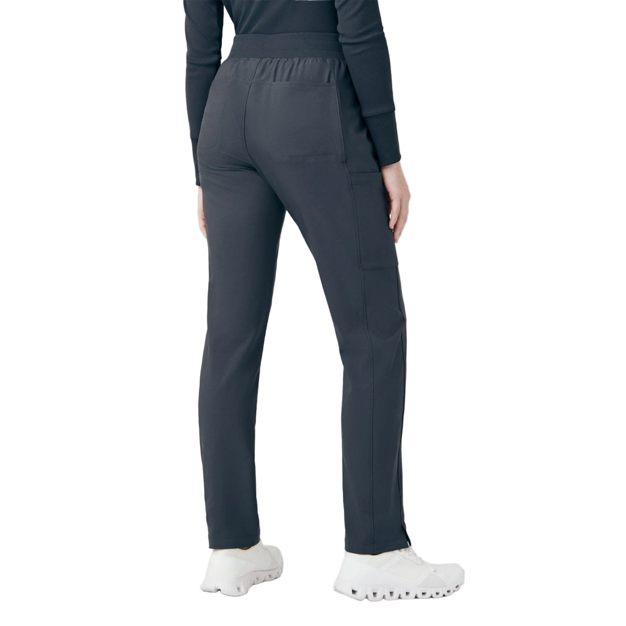 Pewter scrub pants on a white background