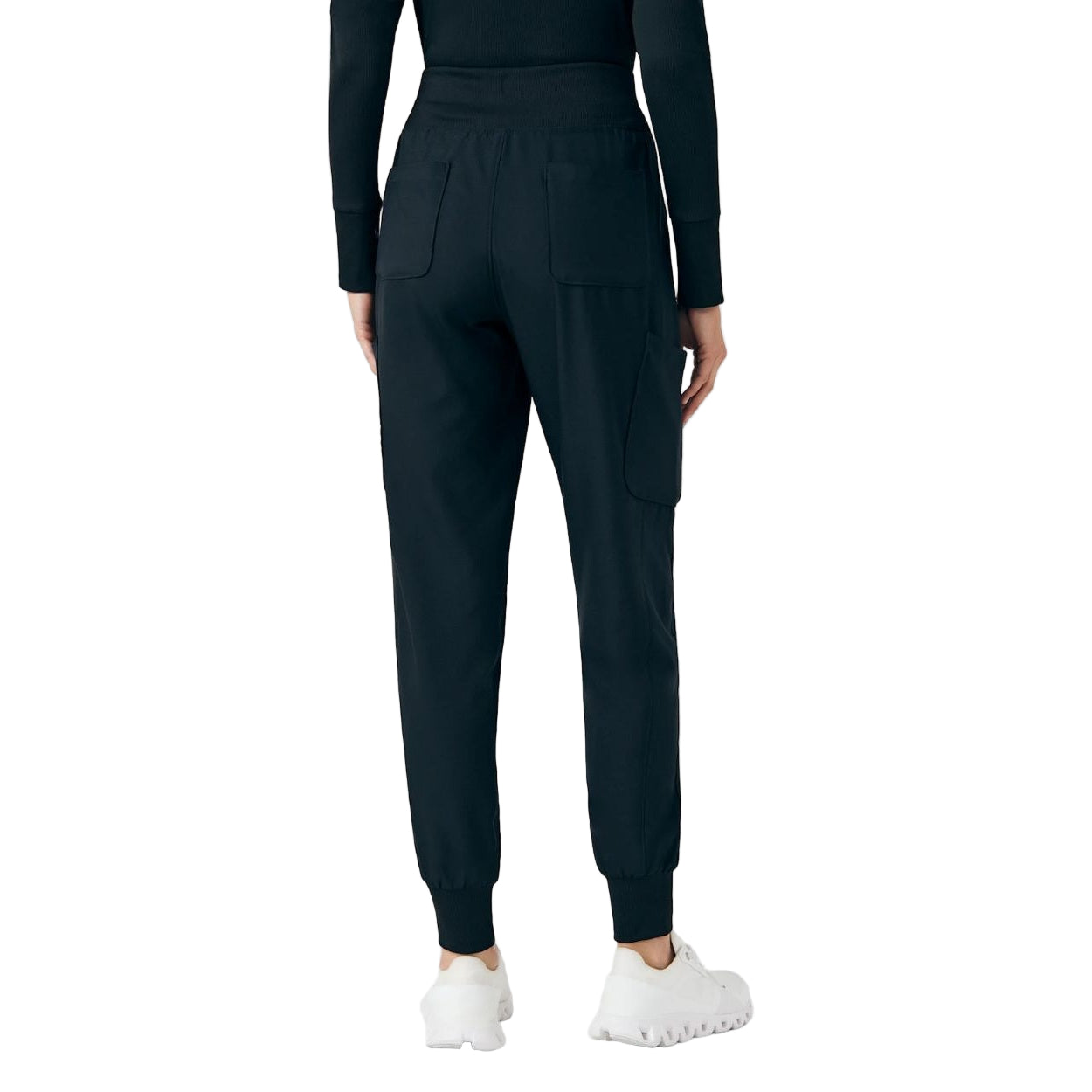 Black scrub pants on a white background