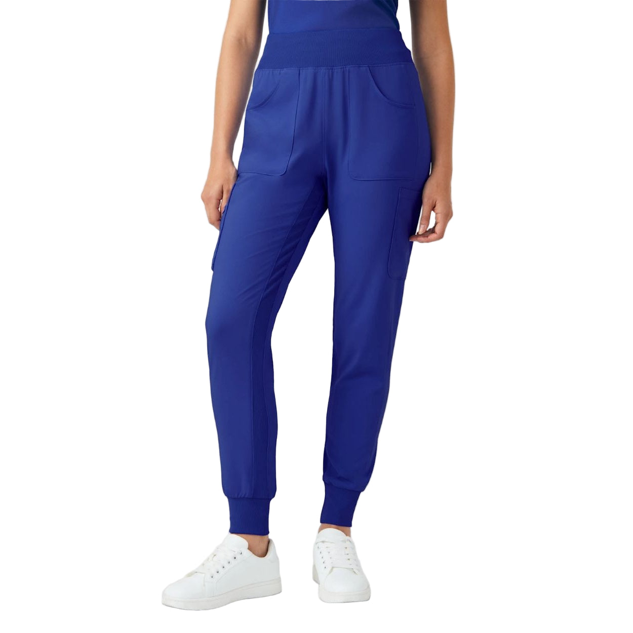 Galaxy scrub pants on a white background