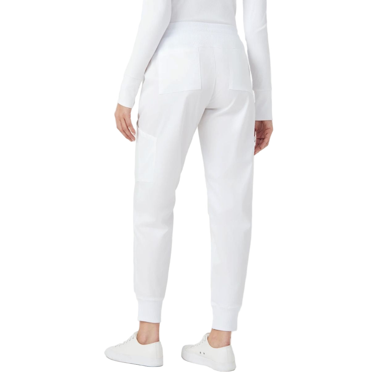 White scrub pants on a white background