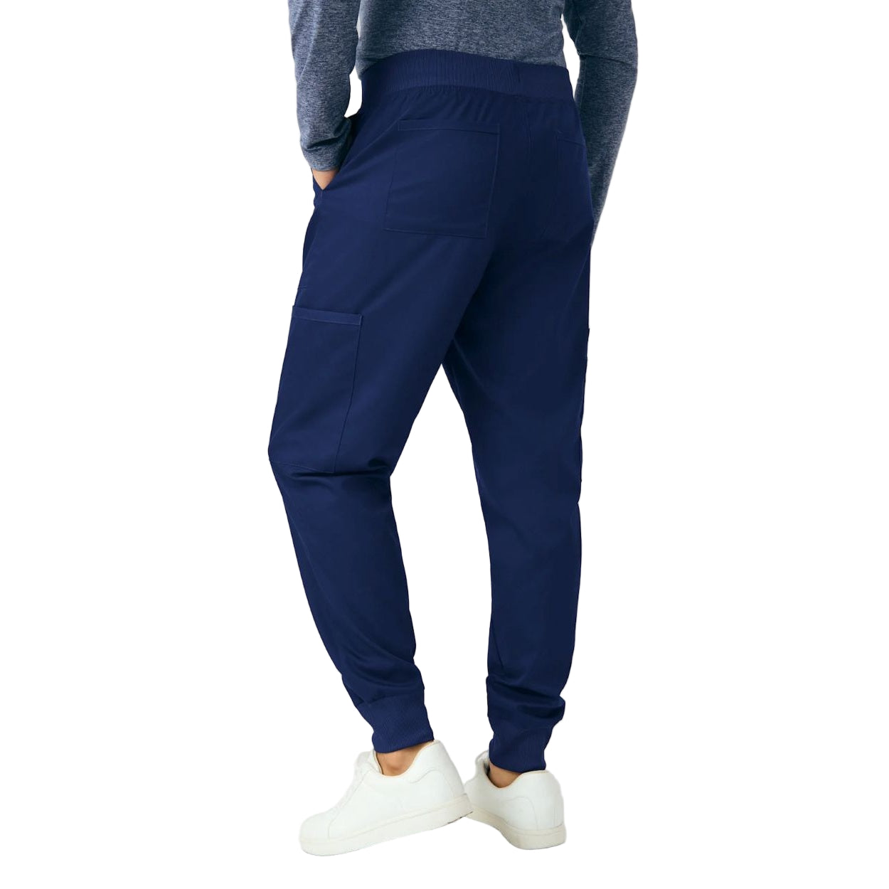 True navy scrub pants on a white background