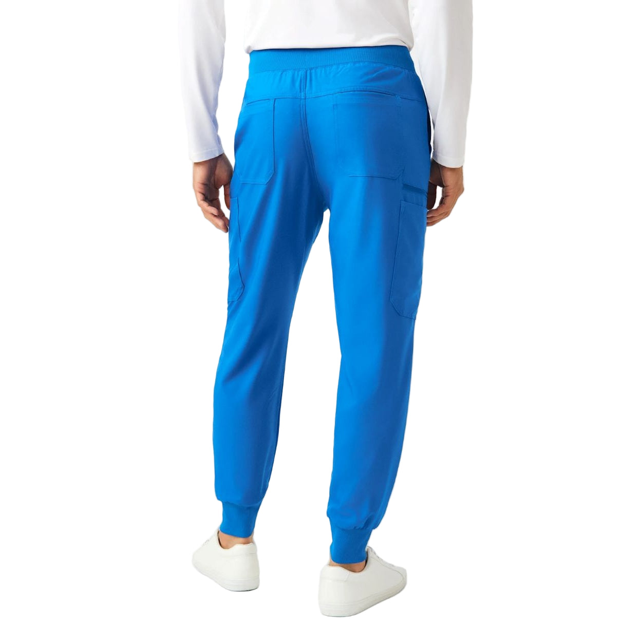 Royal scrub pants on a white background