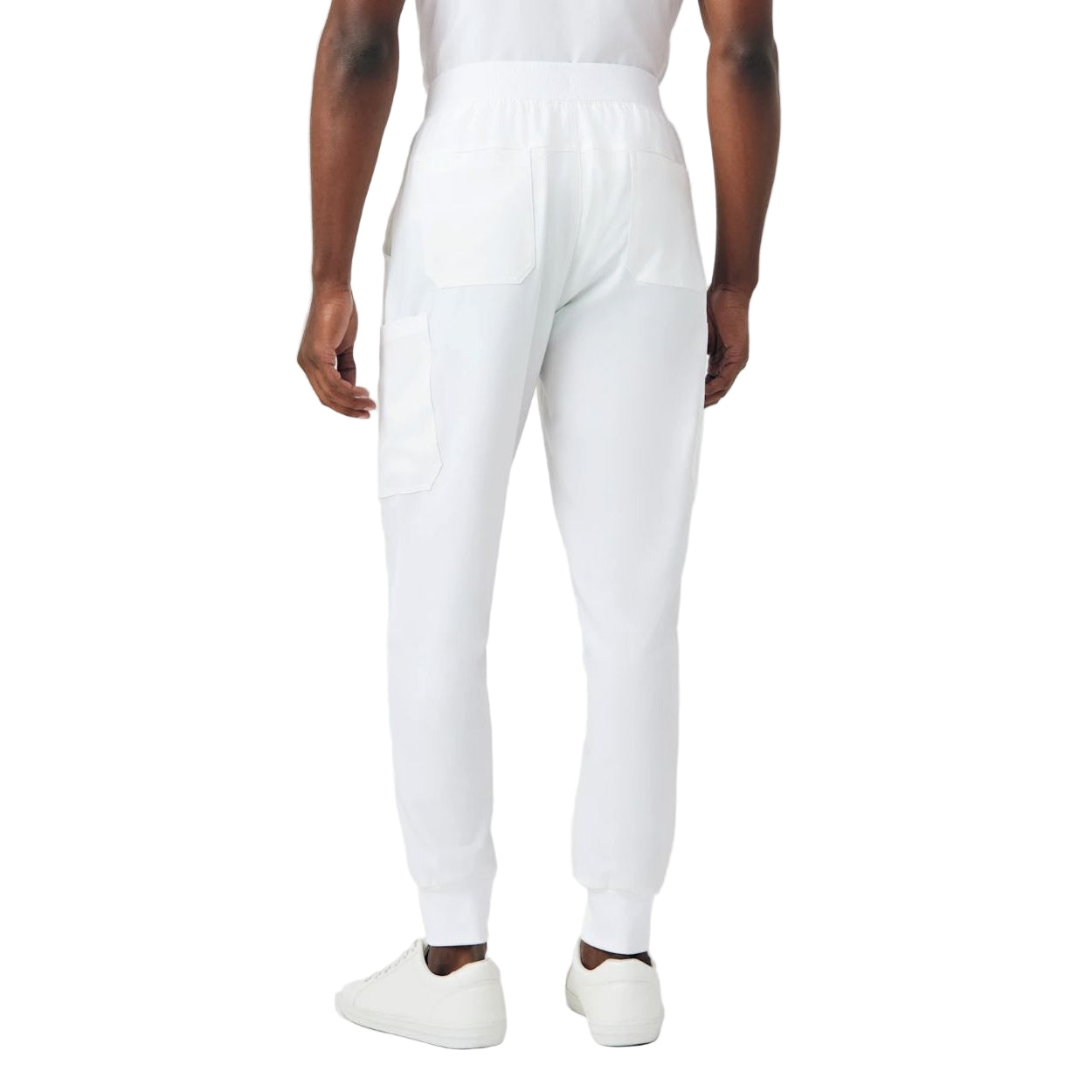 White scrub pants on a white background