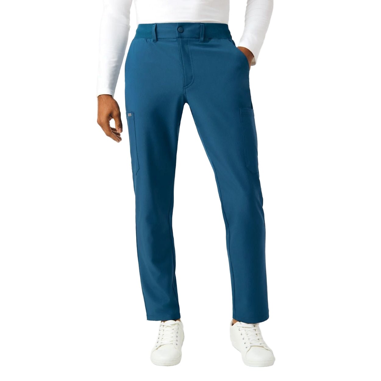Caribbean scrub pants on a white background