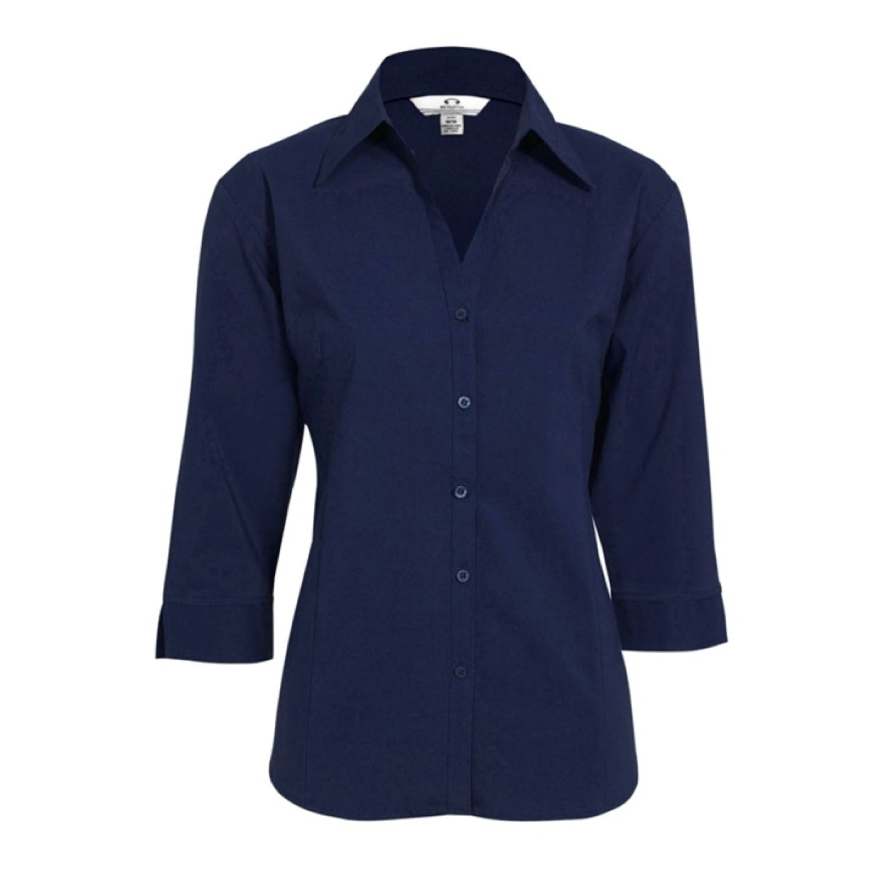 Navy shirt on a white background