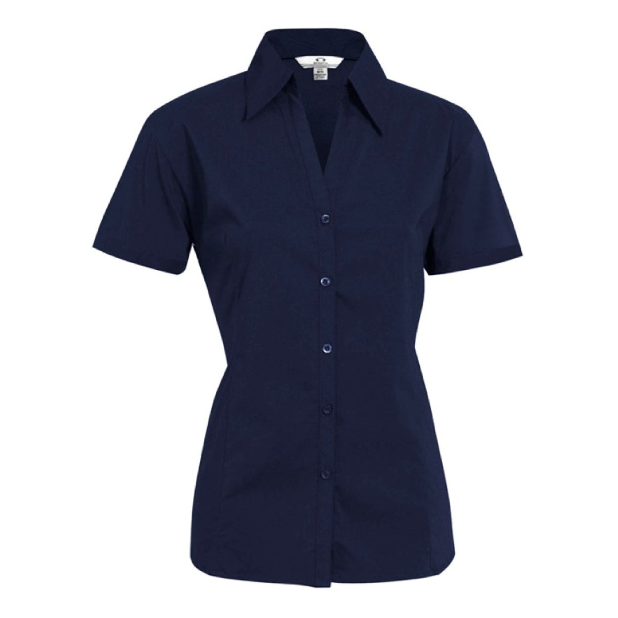 Navy shirt on a white background