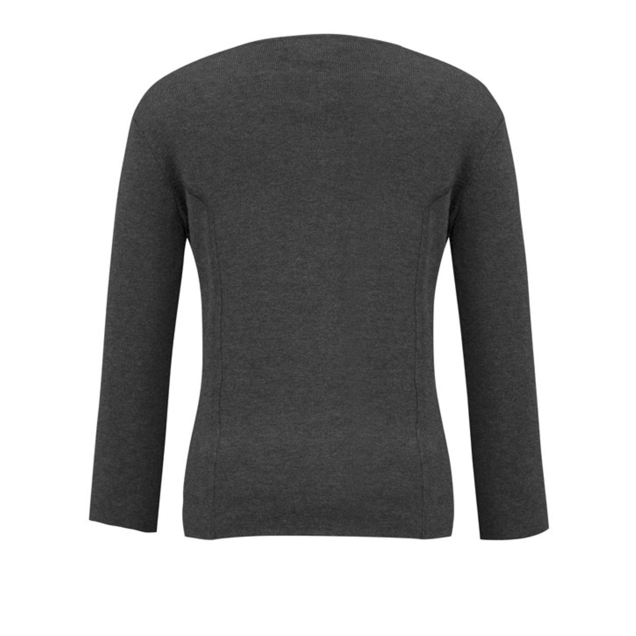 Charcoal cardigan on a white background