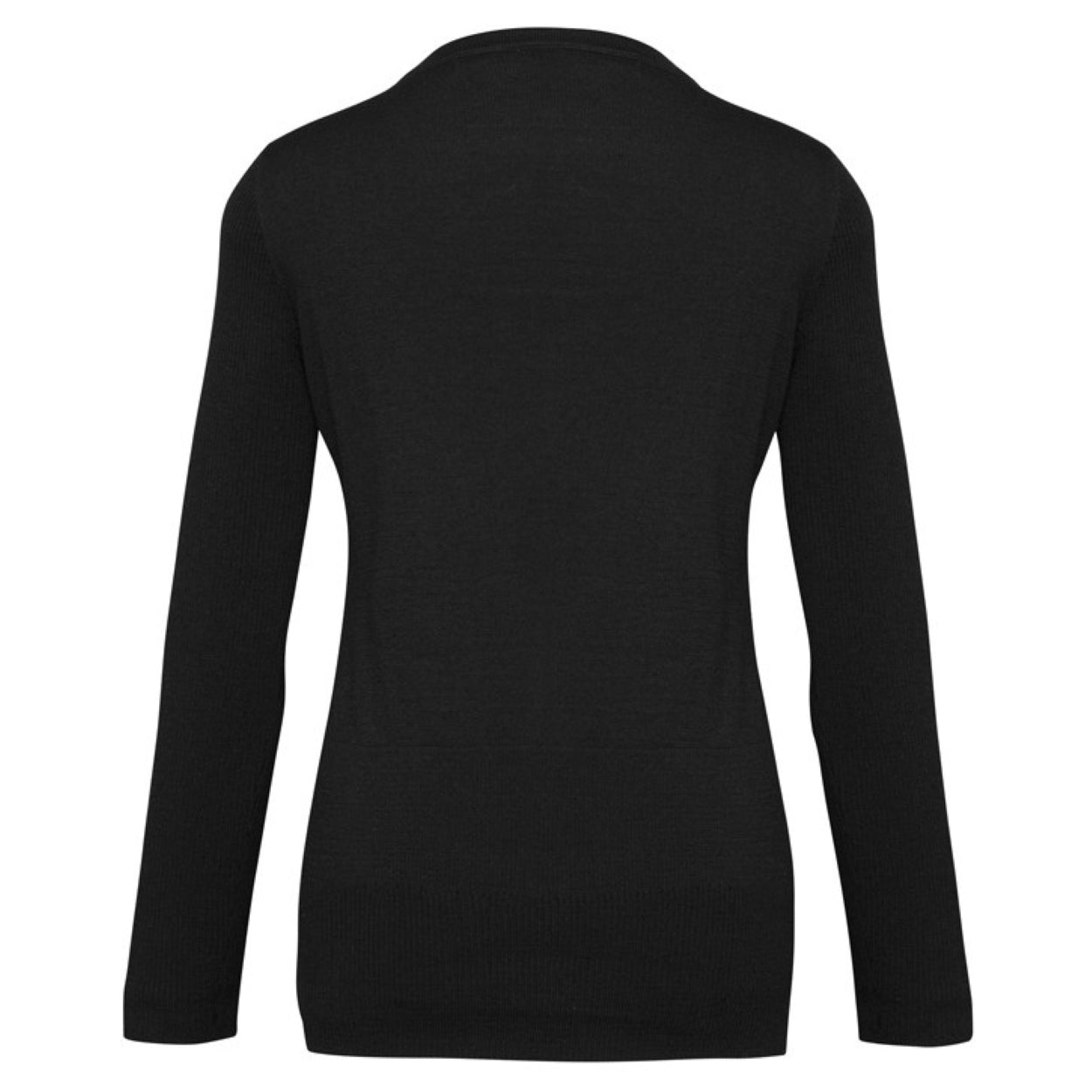 Black cardigan on a white background