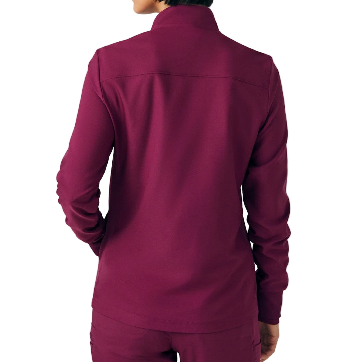 Wine scrub jacket on a white background