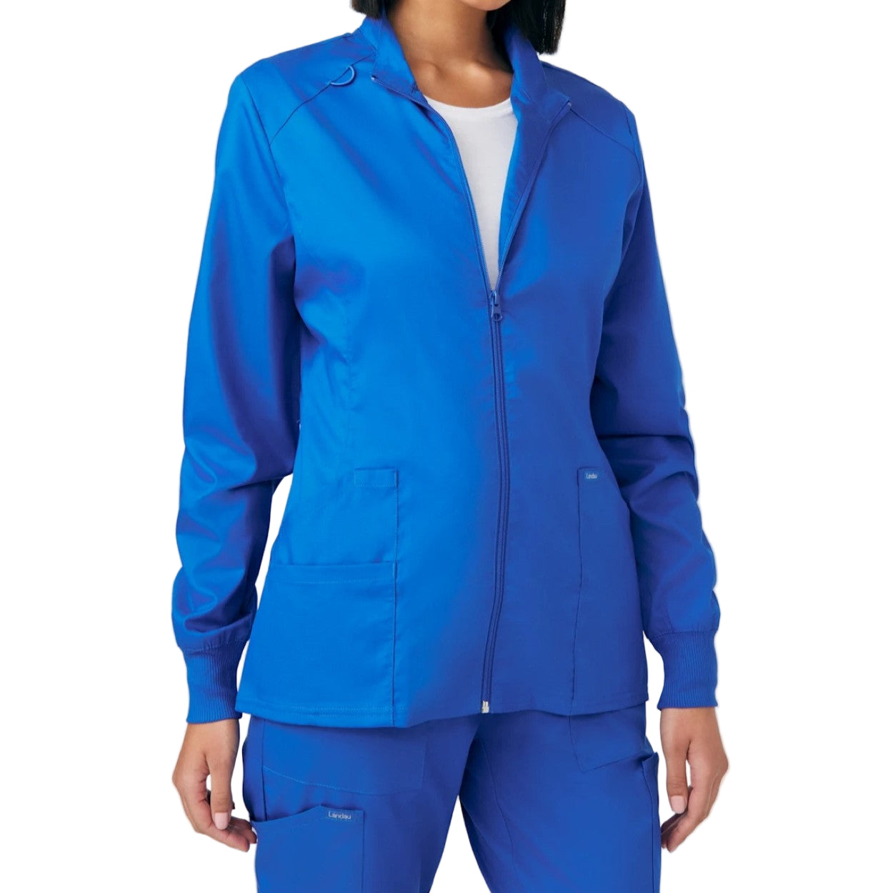 Royal scrub jacket on a white background