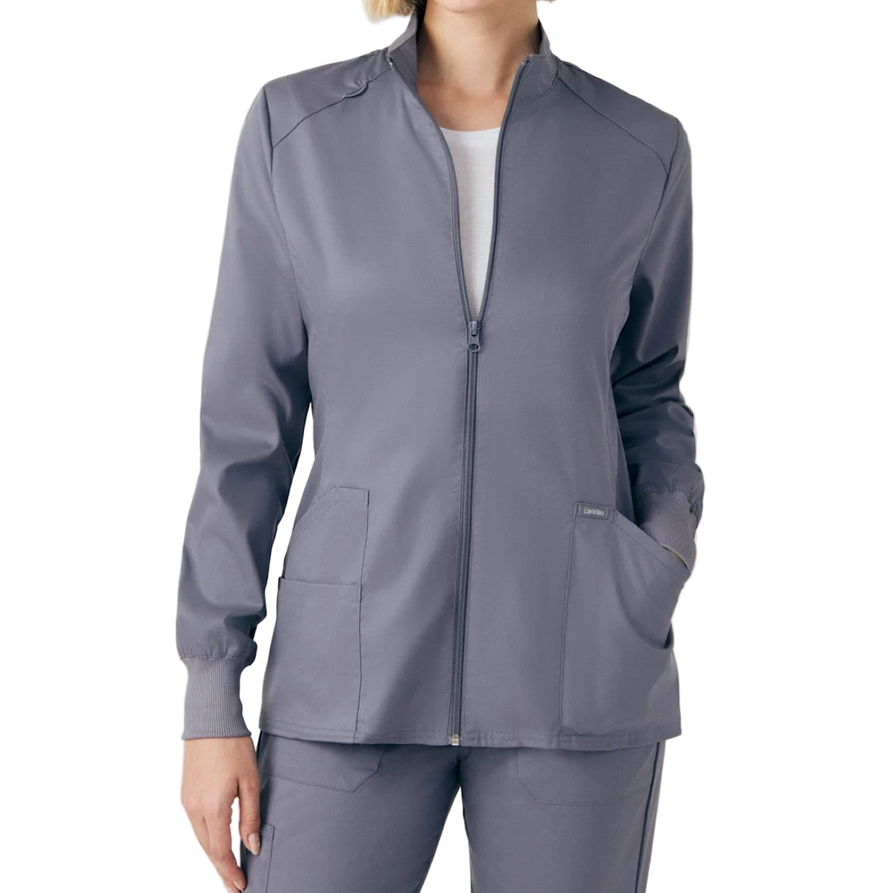 Steel scrub jacket on a white background