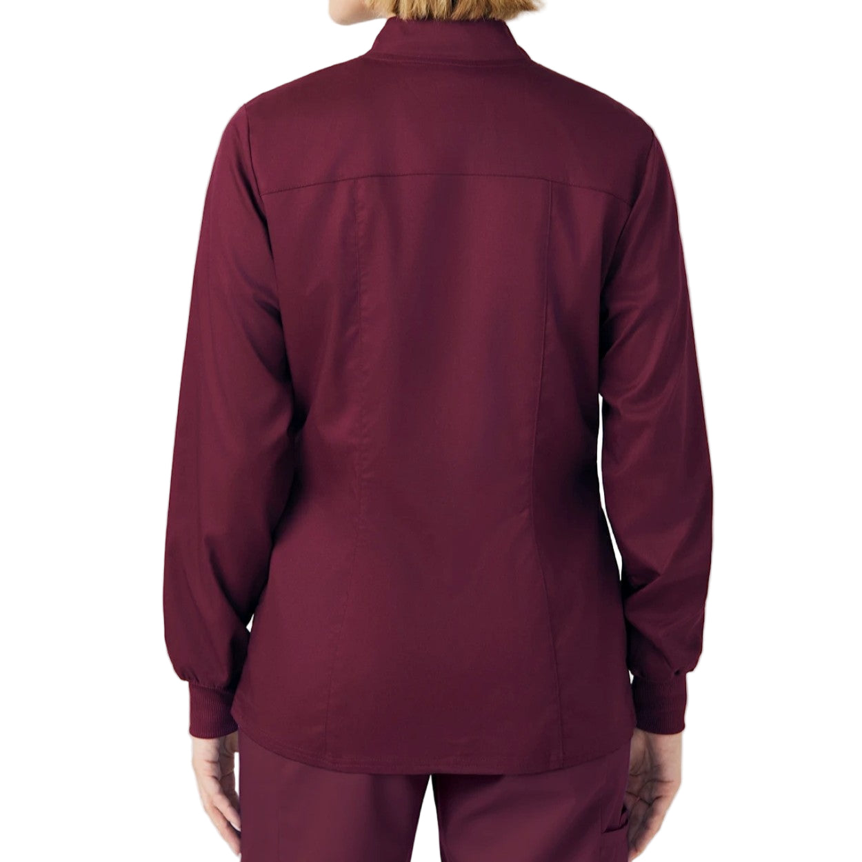 Wine scrub jacket on a white background
