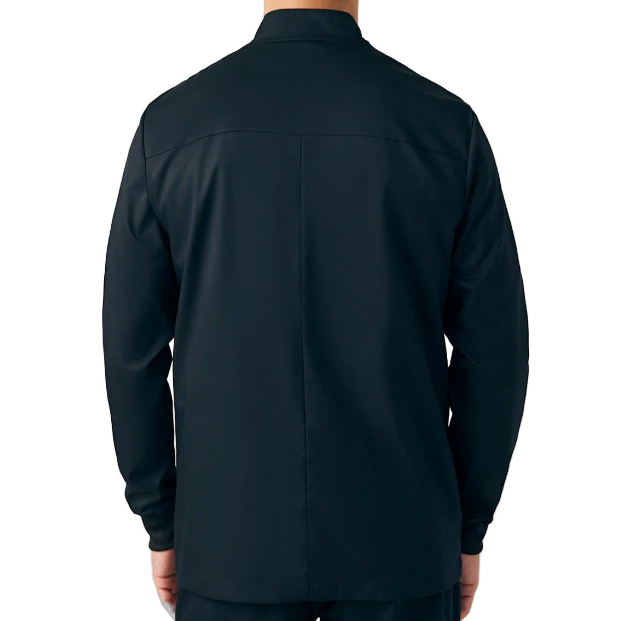 Black scrub jacket on a white background