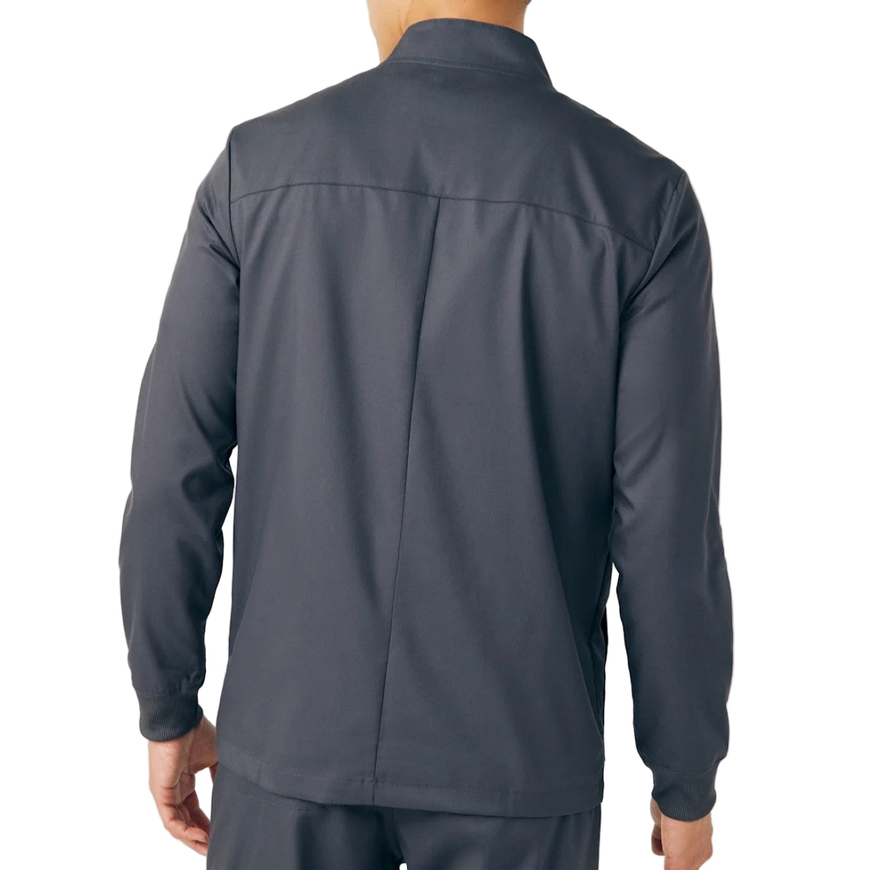 Graphite scrub jacket on a white background