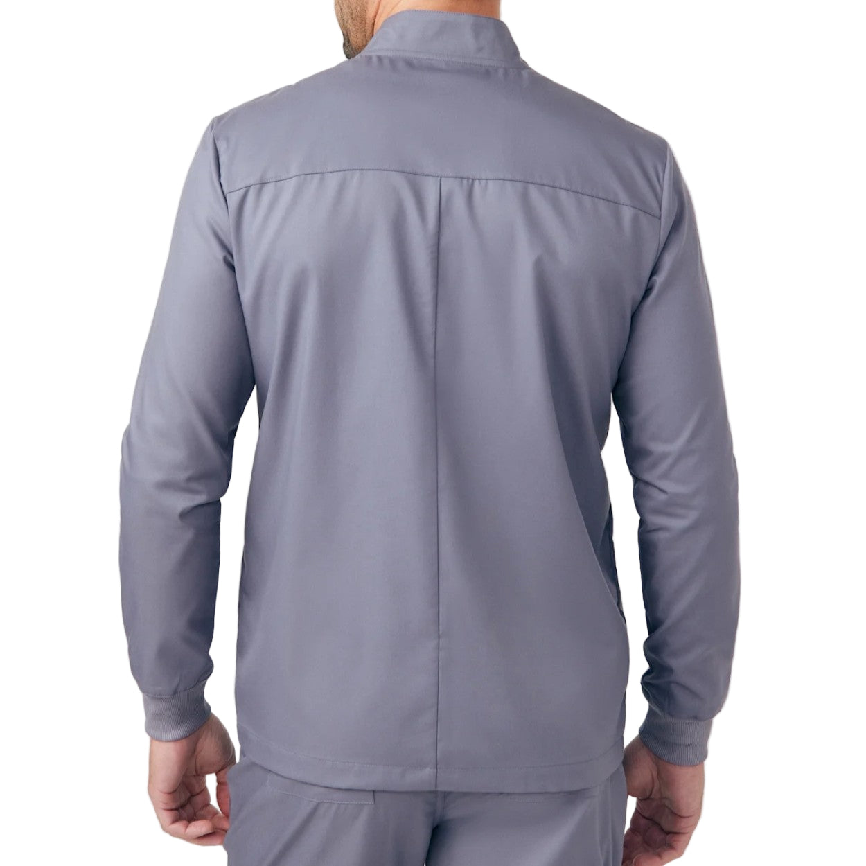 Steel scrub jacket on a white background