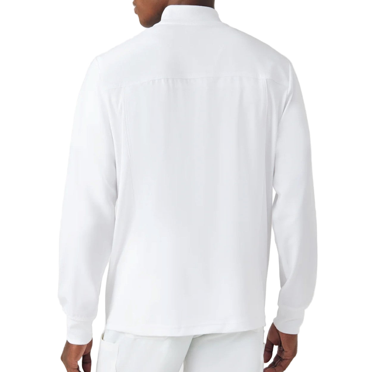 White scrub jacket on a white background
