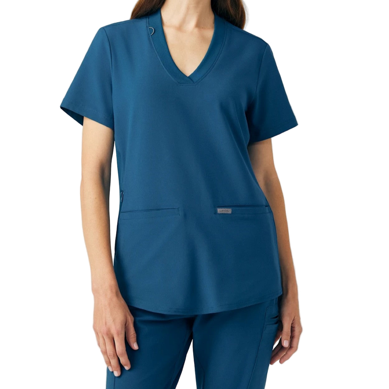 Caribbean scrub top on a white background