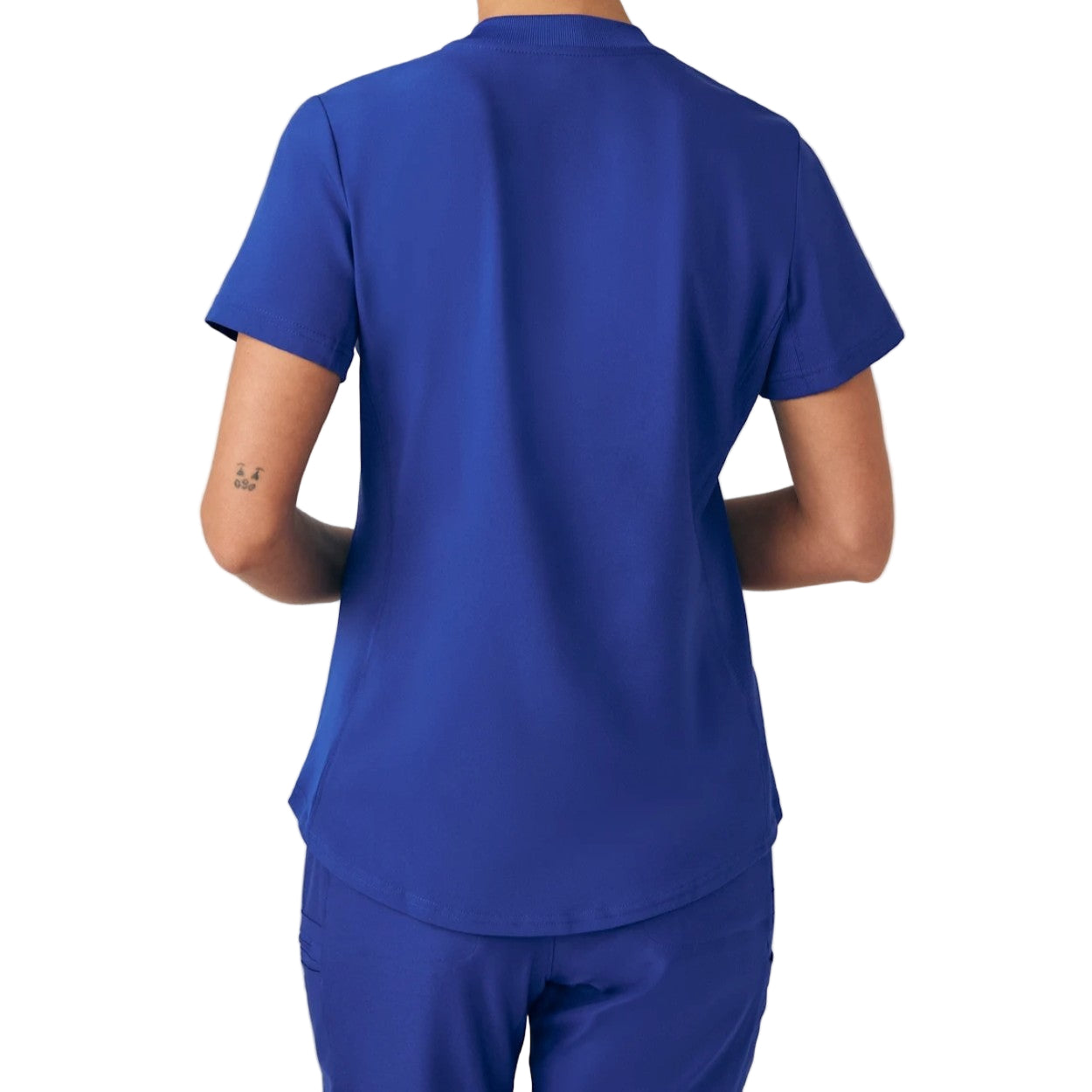 Galaxy scrub top on a white background