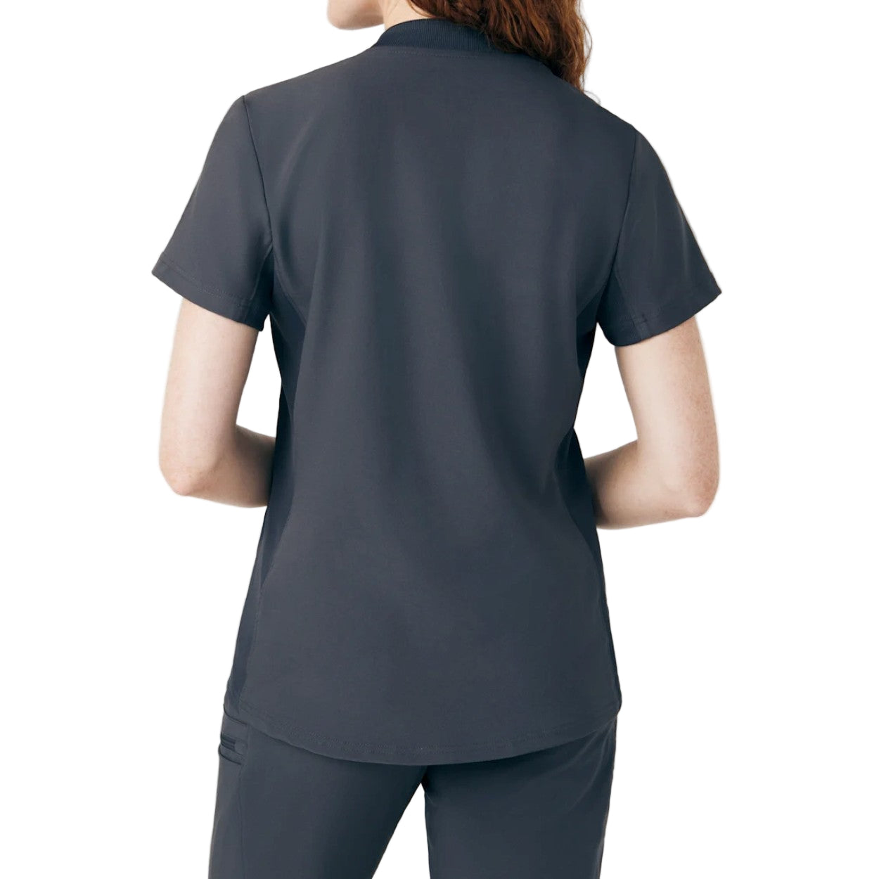 Pewter scrub top on a white background