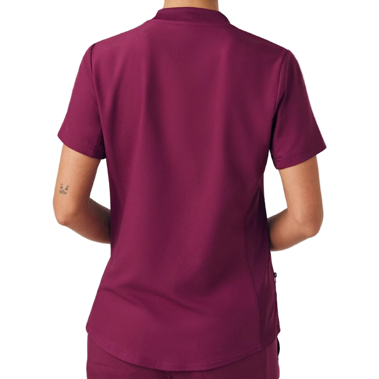 Wine scrub top on a white background