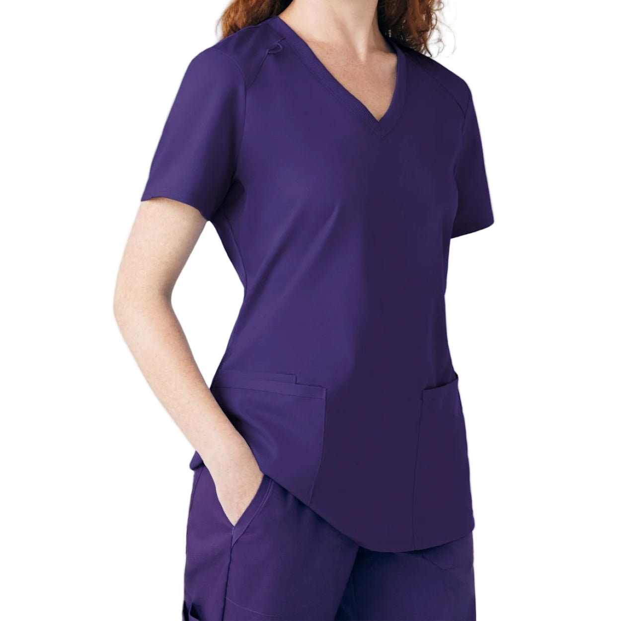 Grape scrub top on a white background