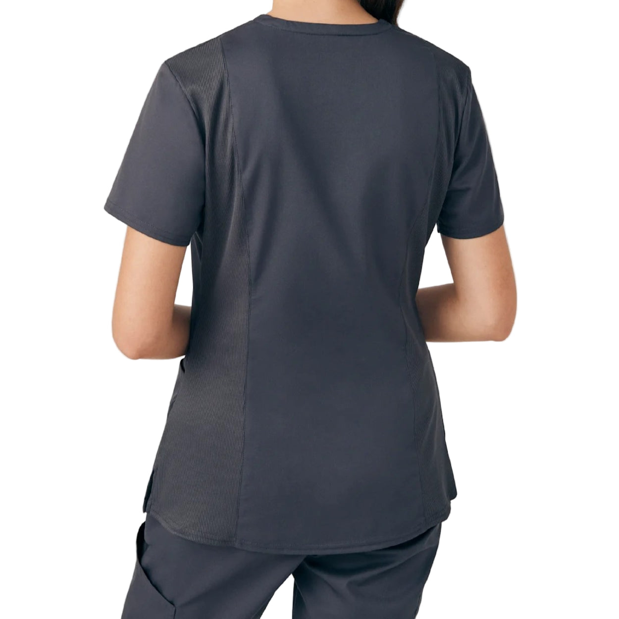 Graphite scrub top on a white background
