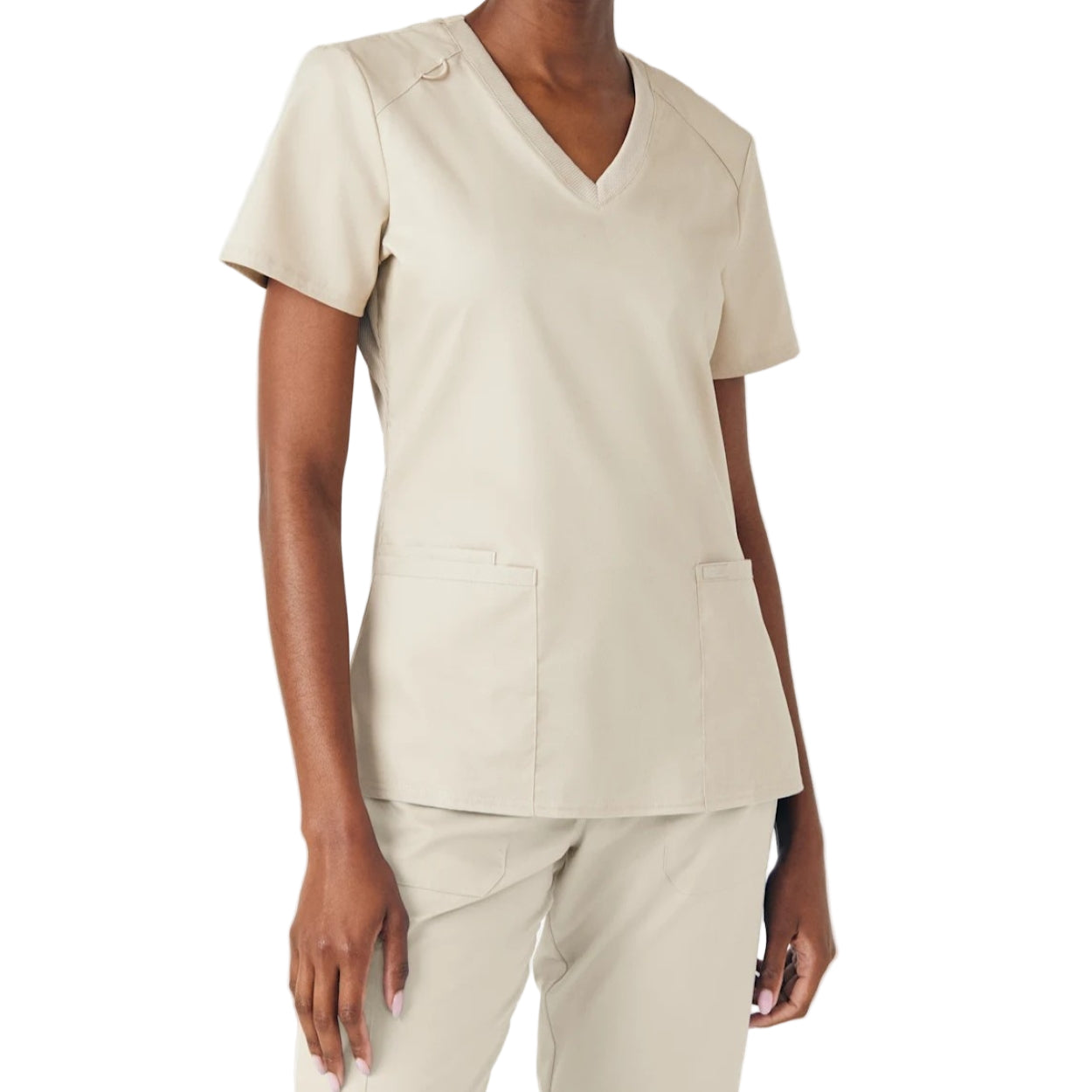 Sandstone scrub top on a white background