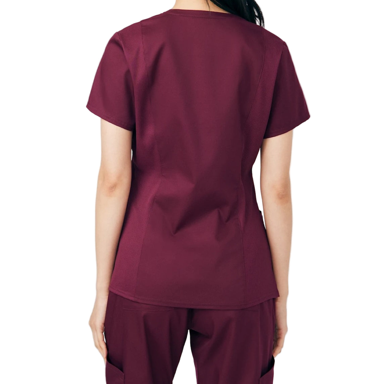 Wine scrub top on a white background