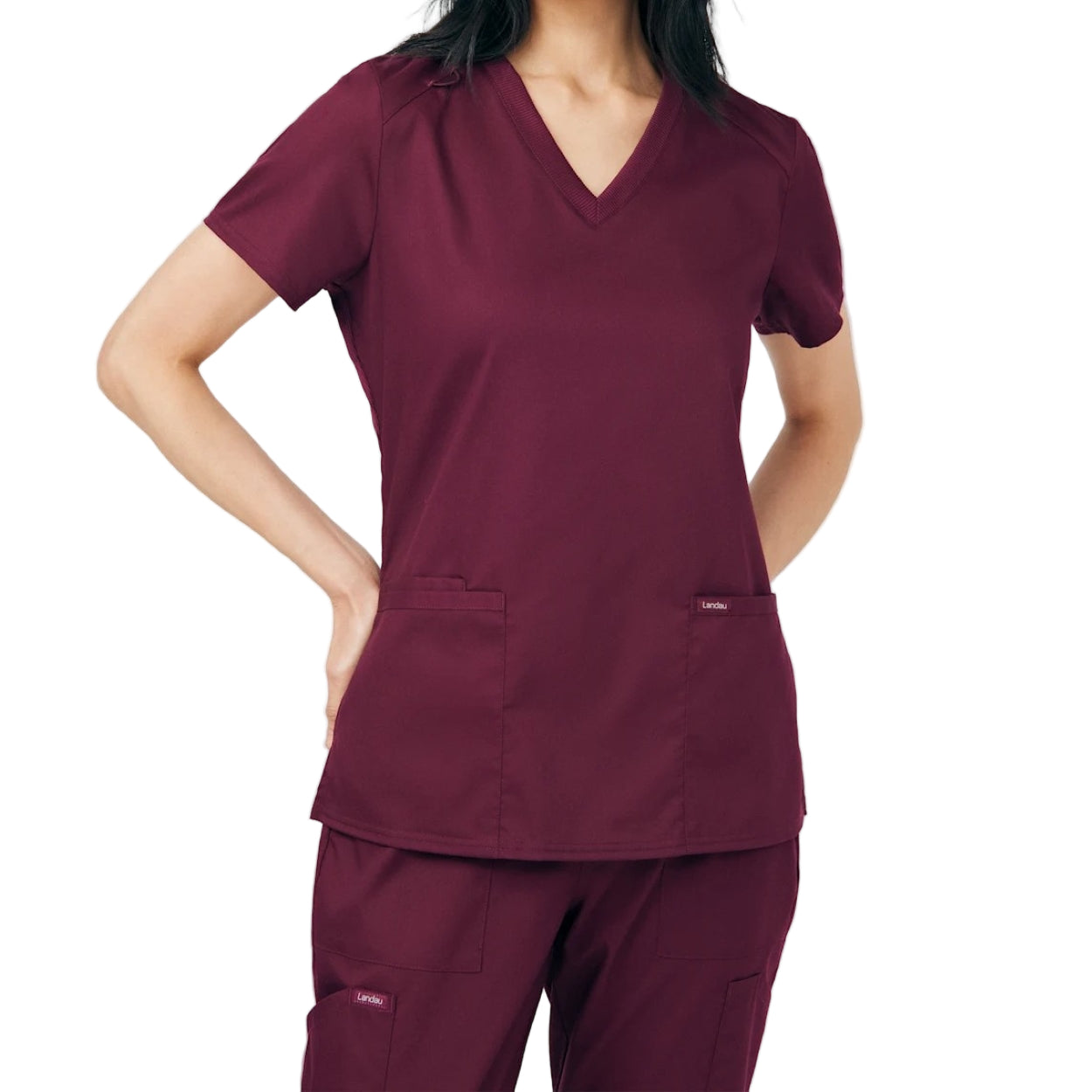 Wine scrub top on a white background