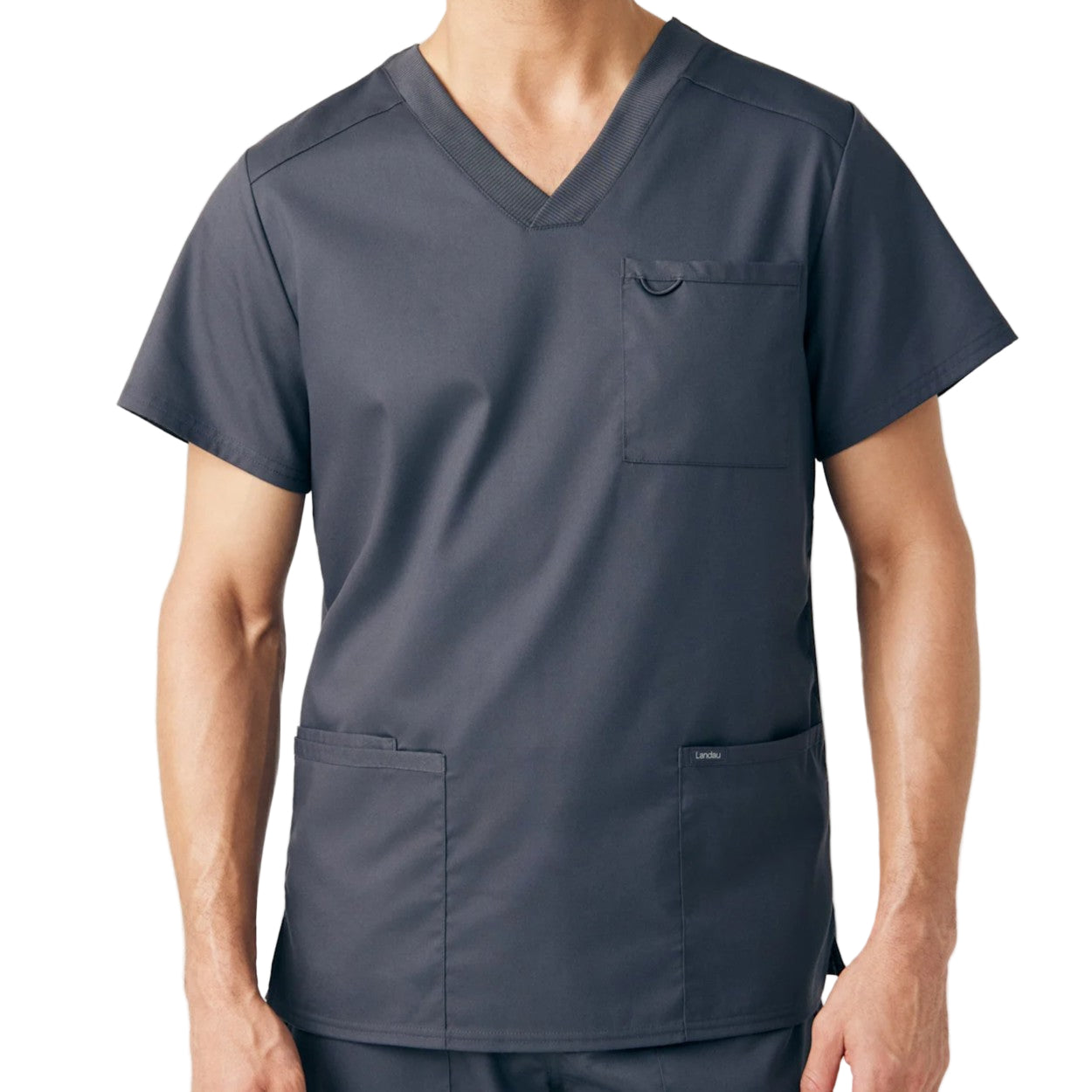 Graphite scrub top on a white background