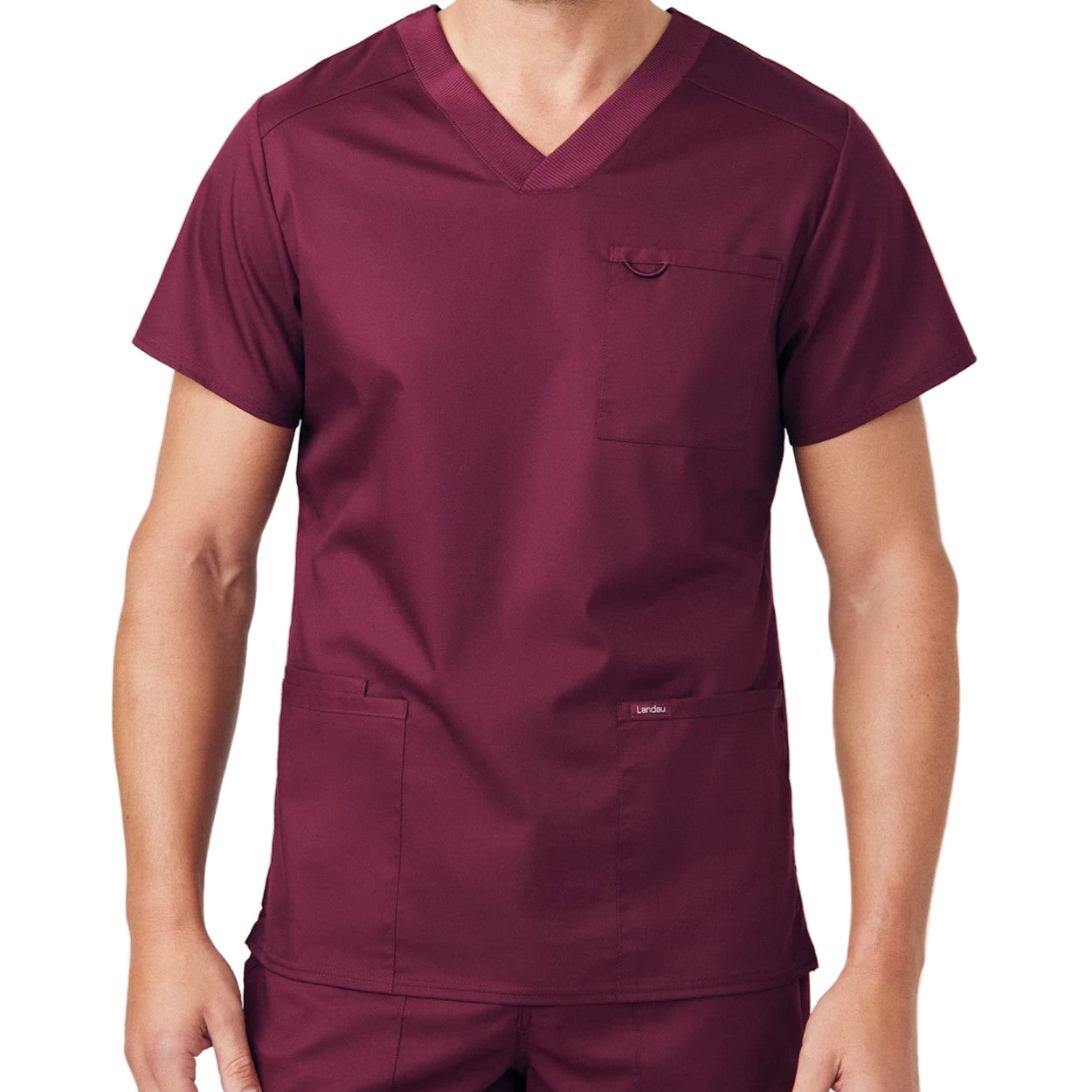 Wine scrub top on a white background