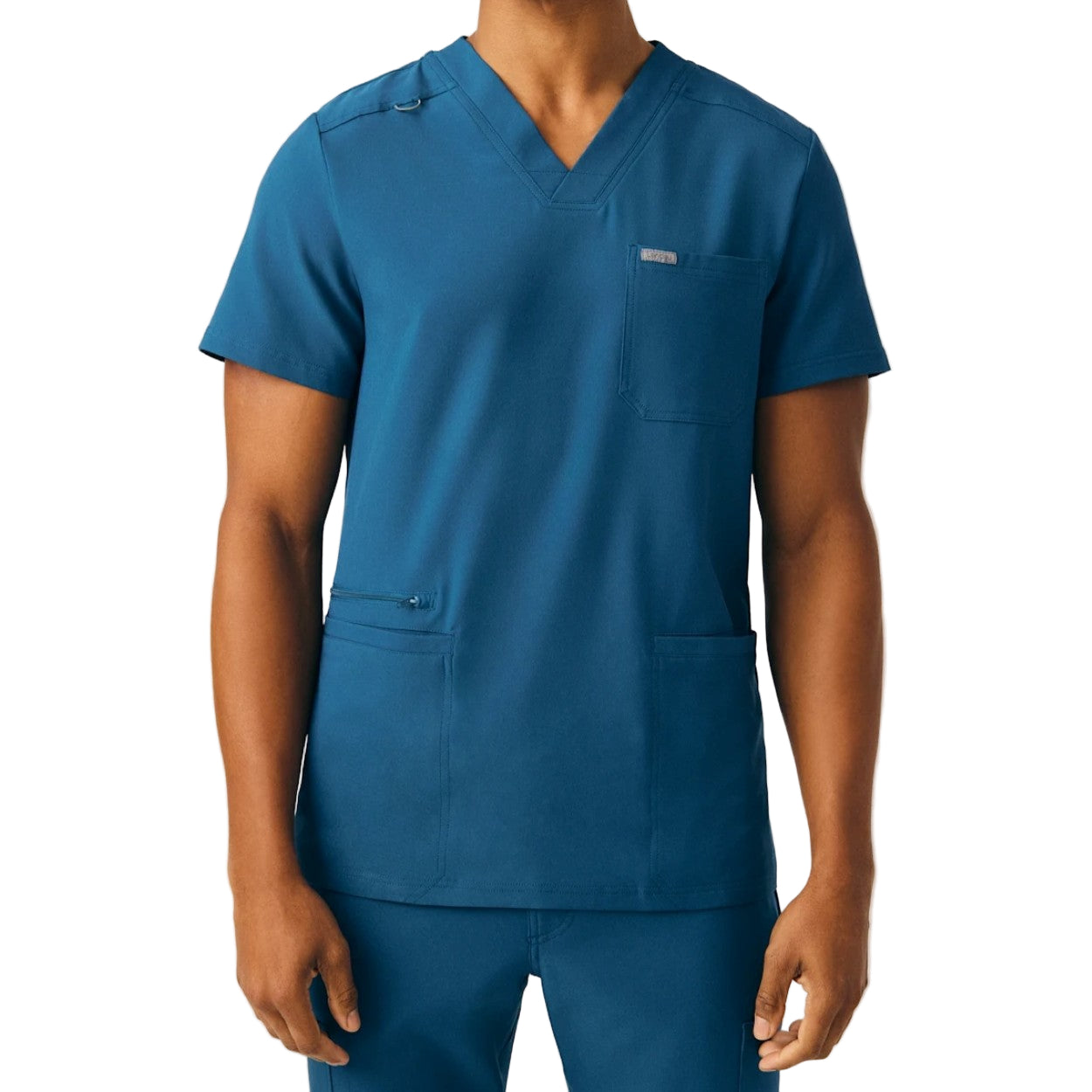 Caribbean scrub top on a white background