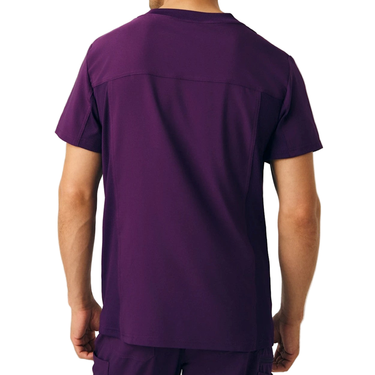 Eggplant scrub top on a white background