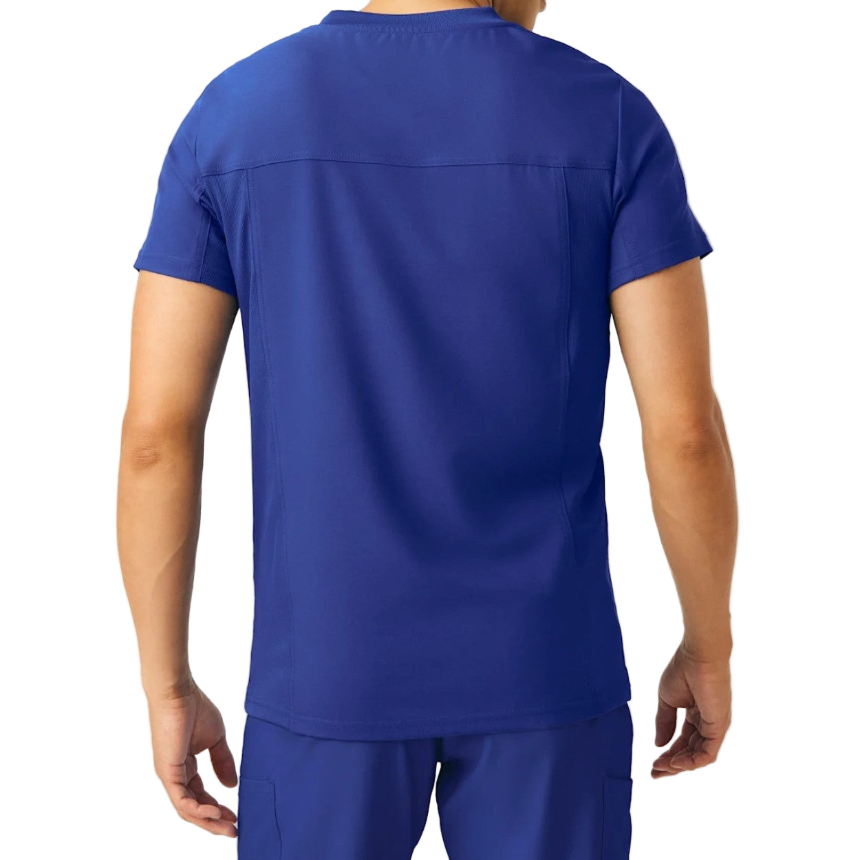 Galaxy scrub top on a white background
