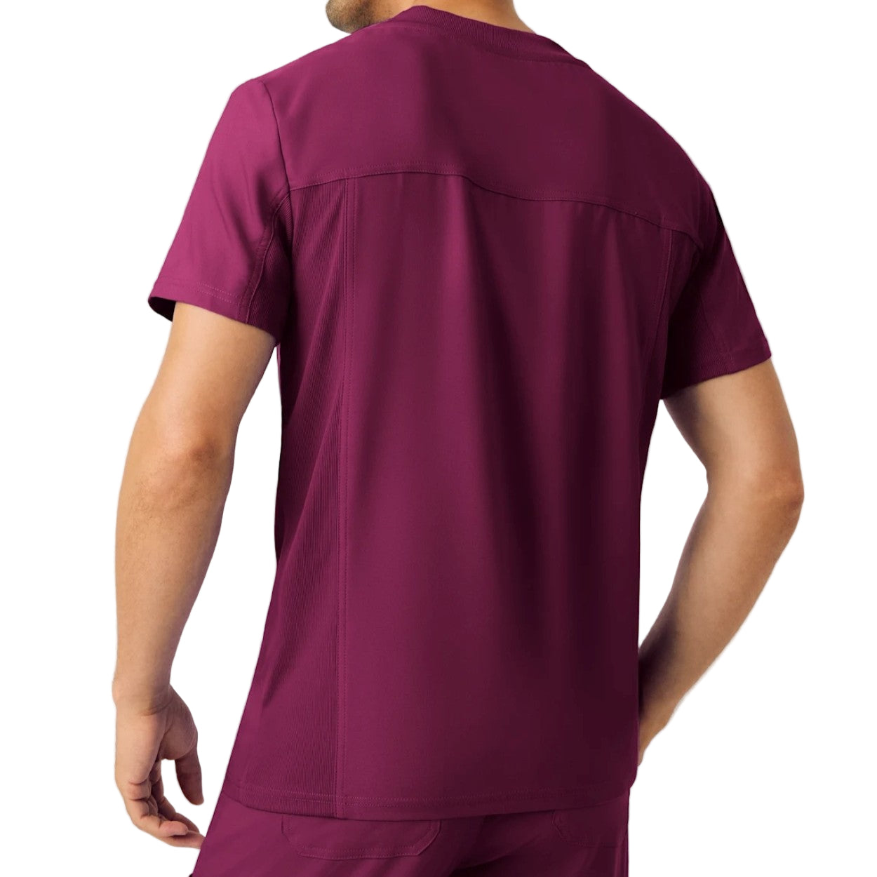 Wine scrub top on a white background