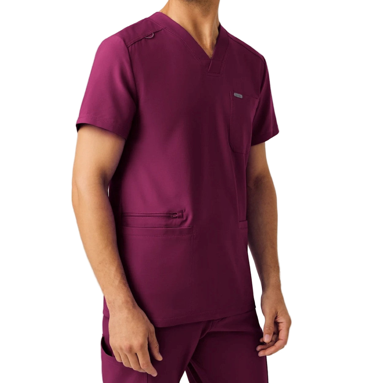 Wine scrub top on a white background