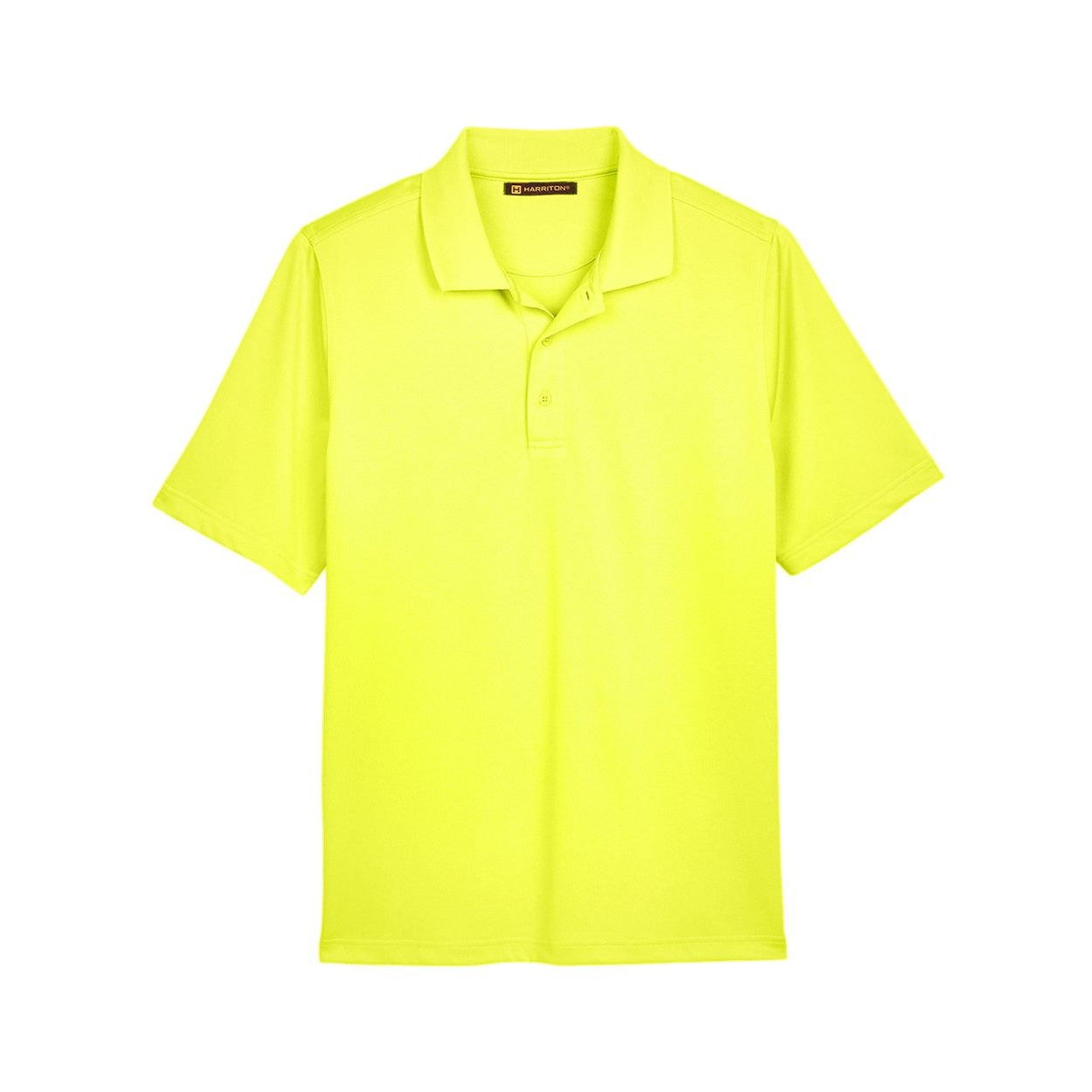Safety yellow polo shirt on a white background
