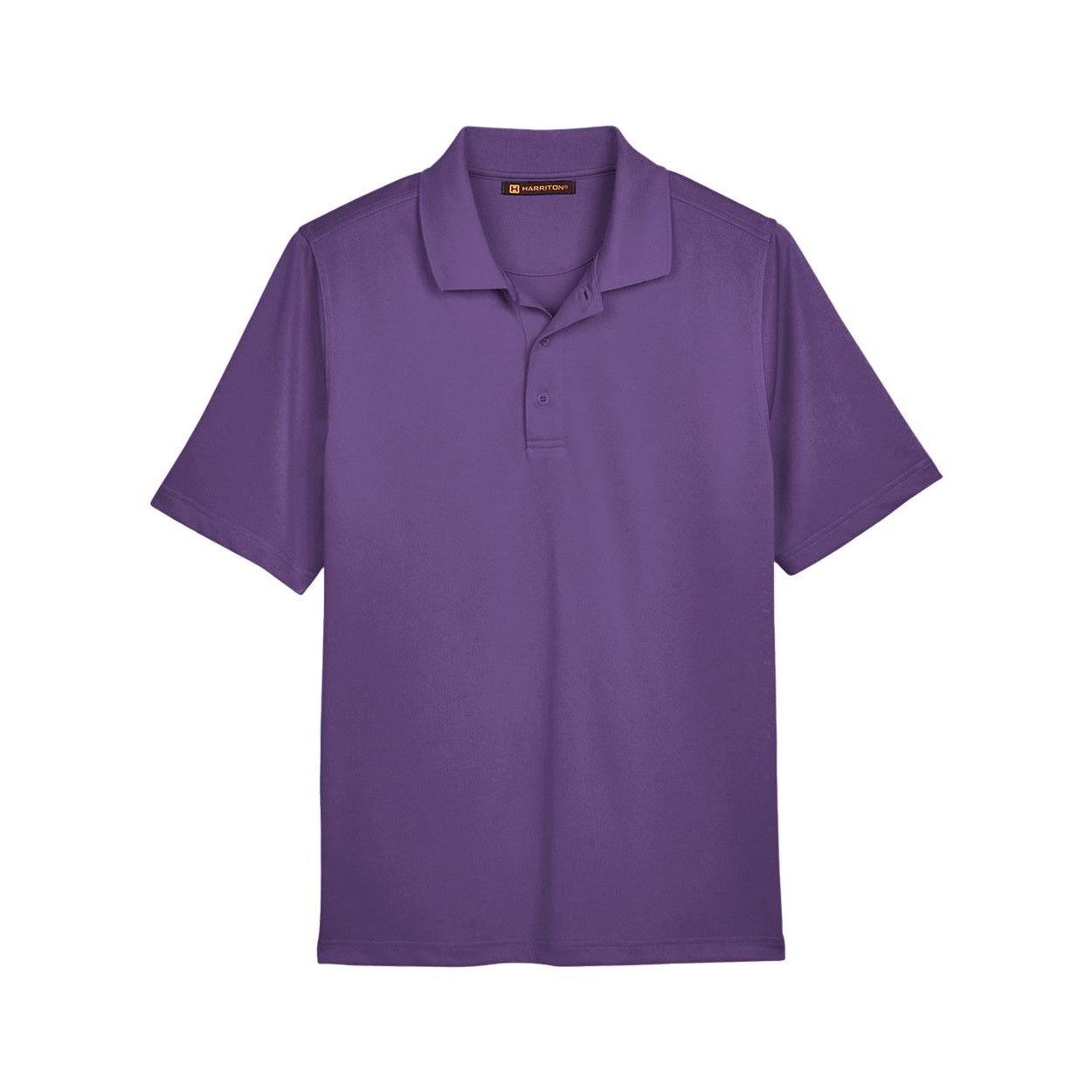 Team purple polo shirt on a white background