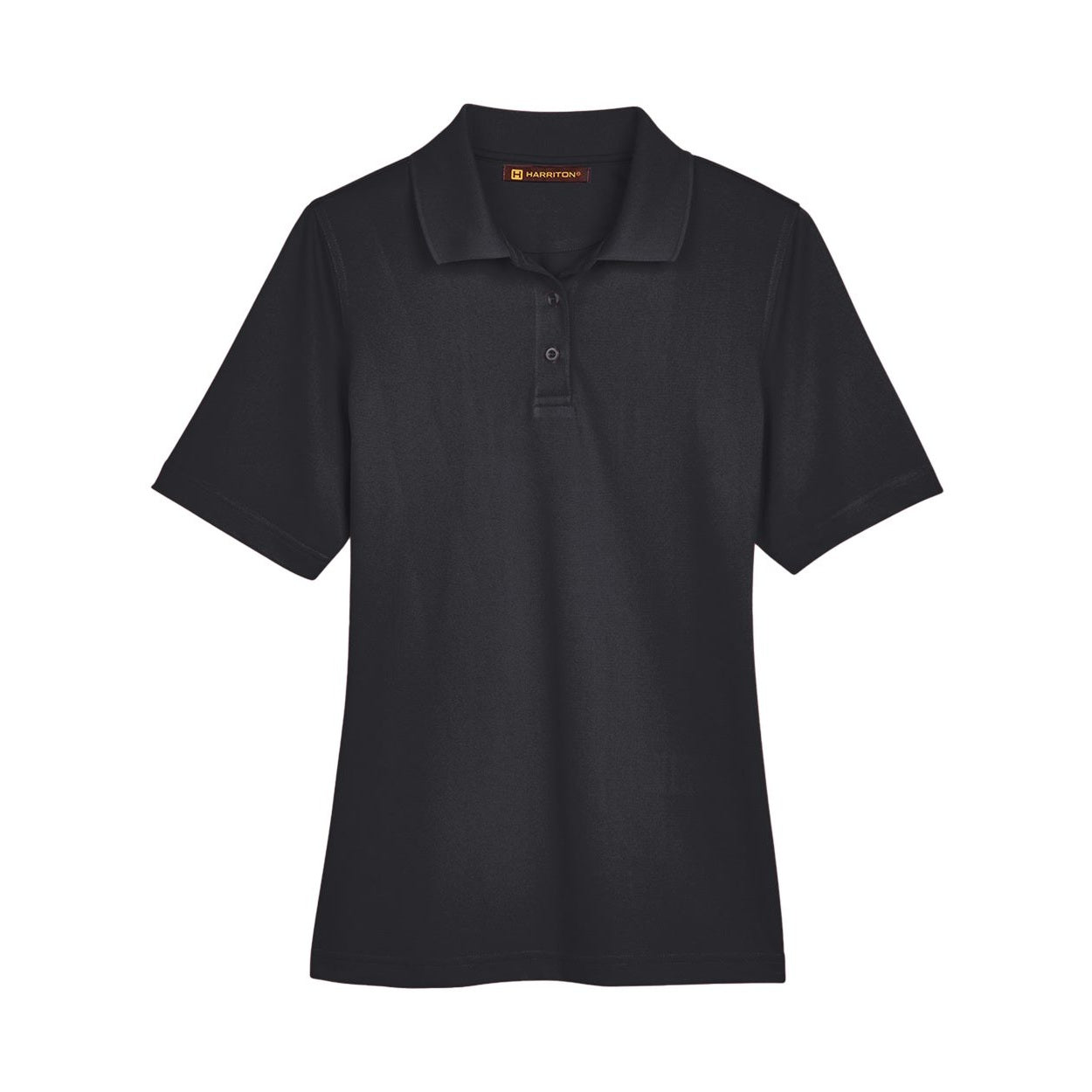 Black polo shirt on a white background